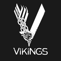 Свитшот хлопковый мужской Vikings, цвет: черный — фото 2