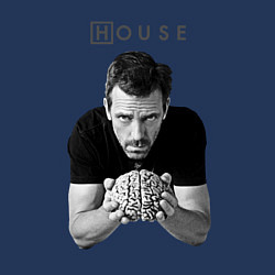 Свитшот хлопковый мужской House Brain, цвет: тёмно-синий — фото 2