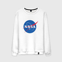 Свитшот хлопковый мужской NASA: Logo, цвет: белый