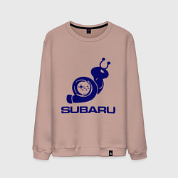 Свитшот хлопковый мужской Subaru, цвет: пыльно-розовый