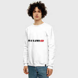 Свитшот хлопковый мужской Nismo, цвет: белый — фото 2