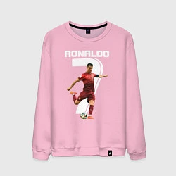 Свитшот хлопковый мужской Ronaldo 07, цвет: светло-розовый