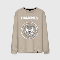 Свитшот хлопковый мужской Ramones, цвет: миндальный