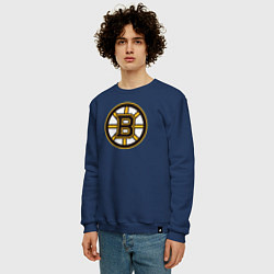 Свитшот хлопковый мужской Boston Bruins, цвет: тёмно-синий — фото 2