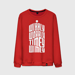 Свитшот хлопковый мужской Talk Whovian To Me, цвет: красный