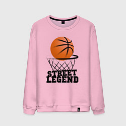 Свитшот хлопковый мужской Баскетбол, цвет: светло-розовый
