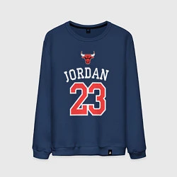 Свитшот хлопковый мужской Jordan 23, цвет: тёмно-синий