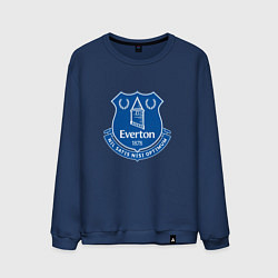 Свитшот хлопковый мужской Эвертон logo - nil satis nisi optimum, цвет: тёмно-синий
