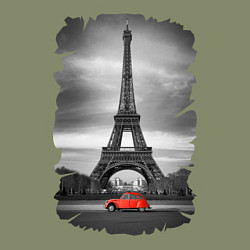 Свитшот хлопковый мужской Эйфелева башня, цвет: авокадо — фото 2