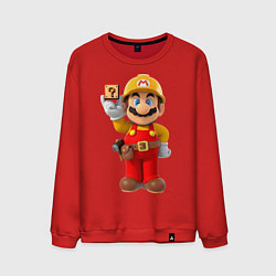 Свитшот хлопковый мужской Super Mario, цвет: красный