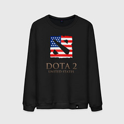 Свитшот хлопковый мужской Dota 2: USA, цвет: черный