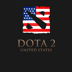 Свитшот хлопковый мужской Dota 2: USA, цвет: черный — фото 2