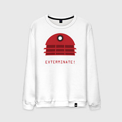 Свитшот хлопковый мужской Dalek Jam: Exterminate, цвет: белый