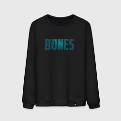 Свитшот хлопковый мужской Bones, цвет: черный