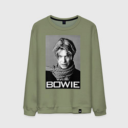 Свитшот хлопковый мужской Bowie Legend, цвет: авокадо