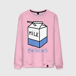 Свитшот хлопковый мужской White Milk, цвет: светло-розовый