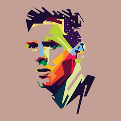 Свитшот хлопковый мужской Lionel Messi: fun-art, цвет: пыльно-розовый — фото 2