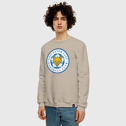 Свитшот хлопковый мужской Leicester City FC, цвет: миндальный — фото 2
