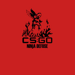 Свитшот хлопковый мужской Cs:go - Ninja Defuse, цвет: красный — фото 2