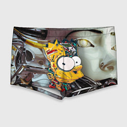 Мужские плавки Башка Барта Симпсона - Robopunk, цвет: 3D-принт