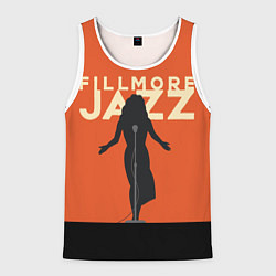 Майка-безрукавка мужская Fillmore Jazz, цвет: 3D-белый