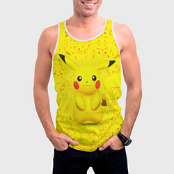 Майка-безрукавка мужская Pikachu, цвет: 3D-белый — фото 2