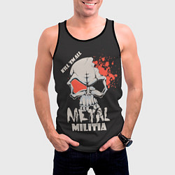 Майка-безрукавка мужская Metal Militia, цвет: 3D-черный — фото 2