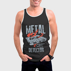 Майка-безрукавка мужская Metal Detector, цвет: 3D-белый — фото 2