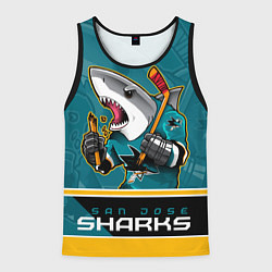 Майка-безрукавка мужская San Jose Sharks, цвет: 3D-черный