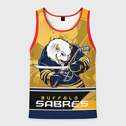 Майка-безрукавка мужская Buffalo Sabres, цвет: 3D-красный