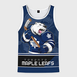 Майка-безрукавка мужская Toronto Maple Leafs, цвет: 3D-белый