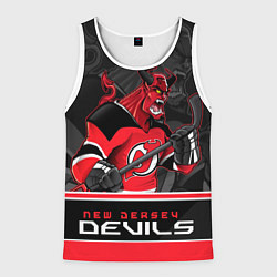Майка-безрукавка мужская New Jersey Devils, цвет: 3D-белый