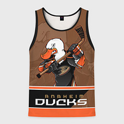 Майка-безрукавка мужская Anaheim Ducks, цвет: 3D-черный