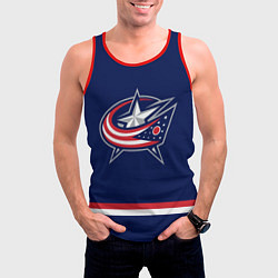 Майка-безрукавка мужская Columbus Blue Jackets, цвет: 3D-красный — фото 2