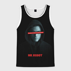 Майка-безрукавка мужская Mr Robot, цвет: 3D-белый