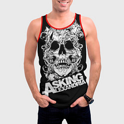 Майка-безрукавка мужская Asking Alexandria, цвет: 3D-красный — фото 2