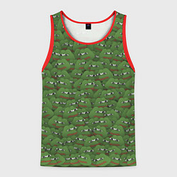 Майка-безрукавка мужская Грустные лягушки, цвет: 3D-красный