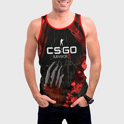 Майка-безрукавка мужская CS:GO Survivor Z Style, цвет: 3D-красный — фото 2