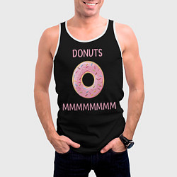 Майка-безрукавка мужская Donuts, цвет: 3D-белый — фото 2