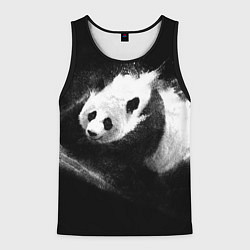 Майка-безрукавка мужская Молочная панда, цвет: 3D-черный