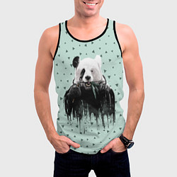 Майка-безрукавка мужская Панда-художник, цвет: 3D-черный — фото 2
