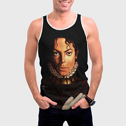 Майка-безрукавка мужская Король Майкл Джексон, цвет: 3D-белый — фото 2