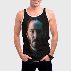 Майка-безрукавка мужская Киану Ривз, цвет: 3D-белый — фото 2