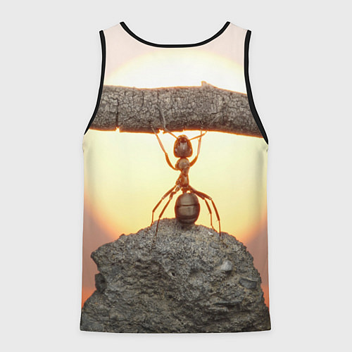 Мужская майка без рукавов Муравей-силач / 3D-Черный – фото 2