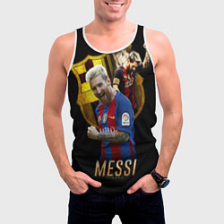 Майка-безрукавка мужская Messi Star, цвет: 3D-белый — фото 2