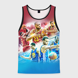 Майка-безрукавка мужская Golden State Warriors, цвет: 3D-черный