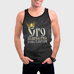 Майка-безрукавка мужская Его величество Константин, цвет: 3D-черный — фото 2