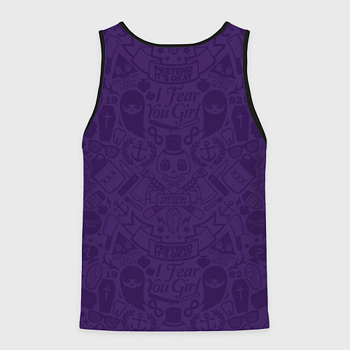 Мужская майка без рукавов Радужный единорог / 3D-Черный – фото 2