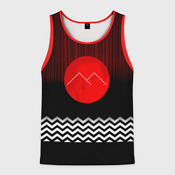 Майка-безрукавка мужская Twin Peaks Sun, цвет: 3D-красный