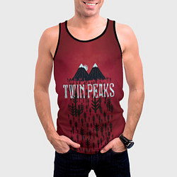 Майка-безрукавка мужская Twin Peaks Wood, цвет: 3D-черный — фото 2